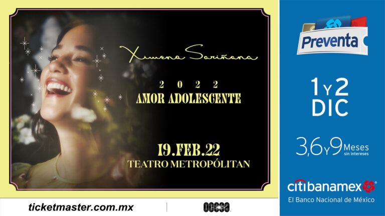 Ximena Sariñana se presentara en el Teatro Metropólitan con su «Amor Adolescente»