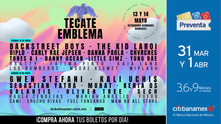 EL festival Tecate Emblema anuncia su Line up por día