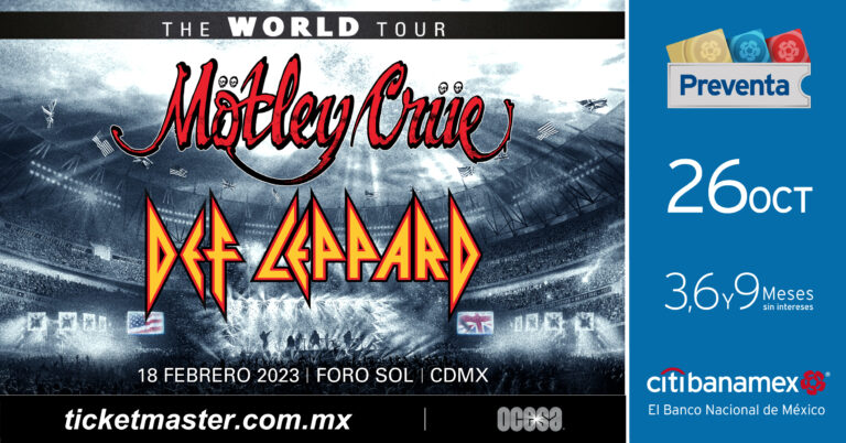 DEF LEPPARD Y MÖTLEY CRÜE ANUNCIAN ‘THE WORLD TOUR’ EN MÉXICO