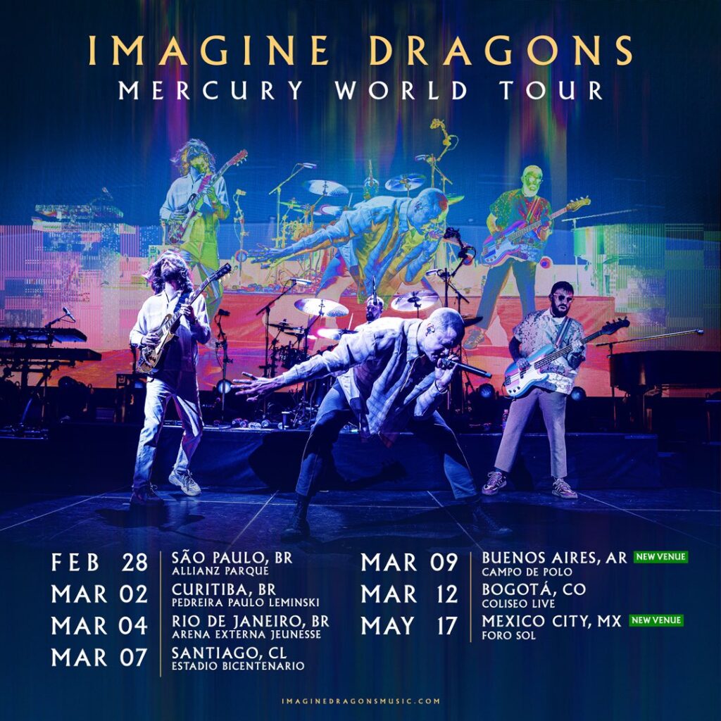 Imagine Dragons en México el 17 de Mayo 2023 Queretarock Music