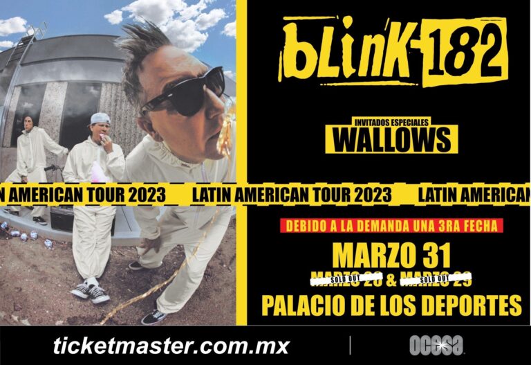 Blink 182 Anuncia su tercera y ultima fecha en México