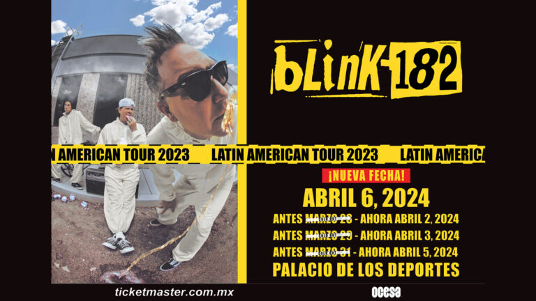 Listas las nuevas fechas para Blink-182 en México