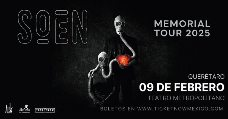 Soen llegara a Querétaro con su gira Memorial Tour 2025