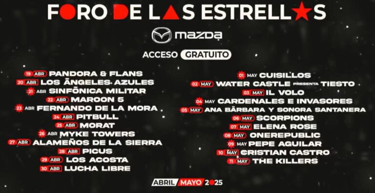 Feria de San Marcos 2025 con The Killers, Scorpions y Maroon 5