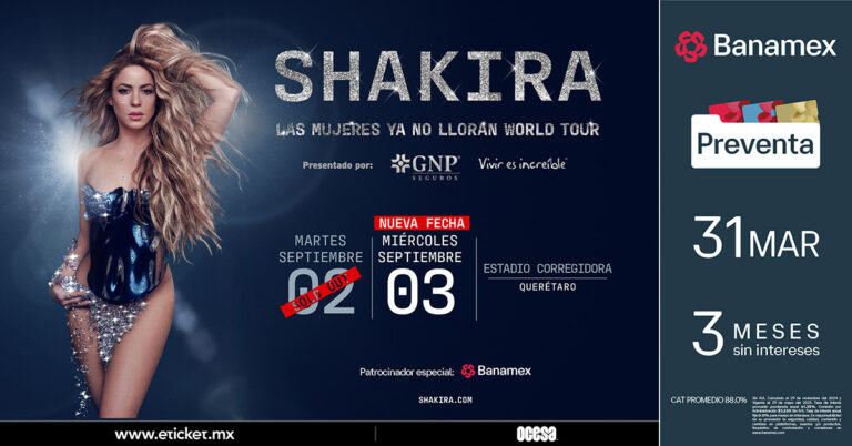 Shakira suma nueva fecha en Querétaro