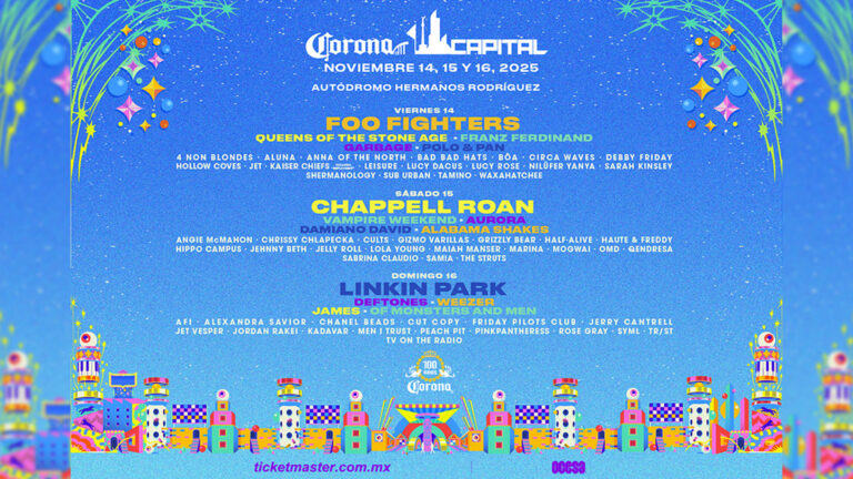 Corona Capital presenta su cartel 2025 con Foo Fighter / Linkin Park y Deftones como headliners