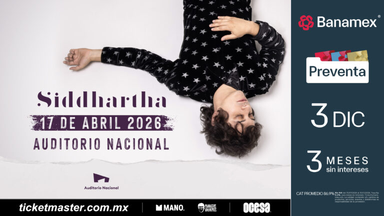 Siddhartha anuncia fecha en el Auditorio Nacional CDMX
