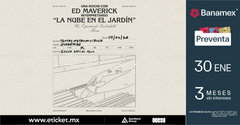 Ed Maverick en Querétaro presentando “La Nube en el Jardín»