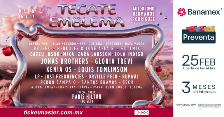 Tecate Emblema 2026 anuncia su Lineup