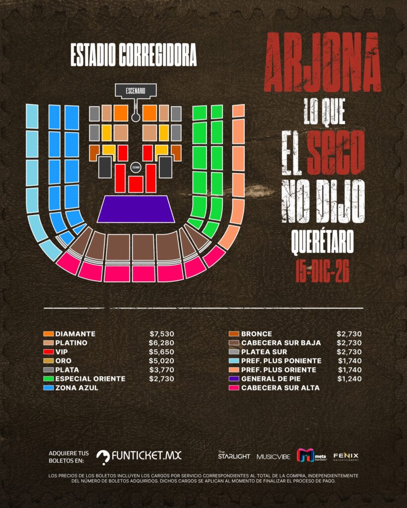 Boletos Ricardo Arjona Querétaro 2026

