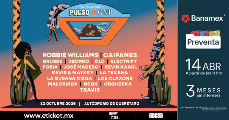 Pulso GNP 2026 con Robbie Williams por primera vez en Querétaro